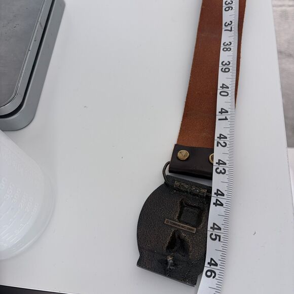 Vintage 1980 Volvo Trucker Belt Buckle Tonkin Inc Leather Belt Collectible Auto - Picture 7 of 7